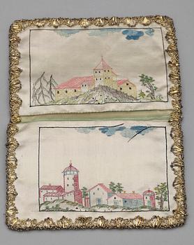 PLÅNBOK, siden, ca 1800.