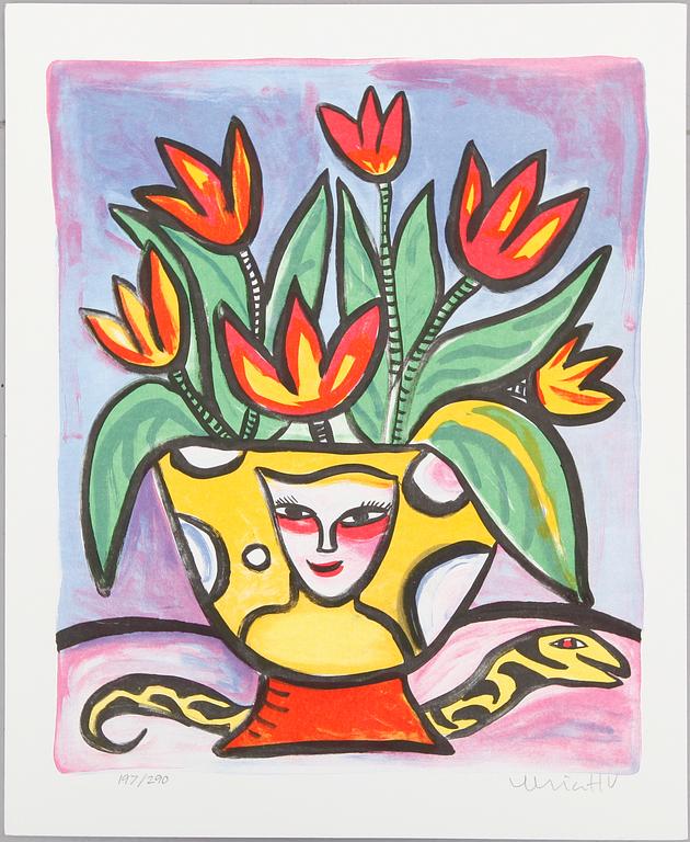 ULRICA HYDMAN VALLIEN, färglitografi, signerad 197/290.
