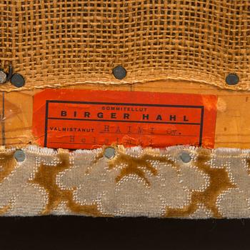 Birger Hahl, soffa samt fåtöljer, ett par, Haimi Oy 1946.