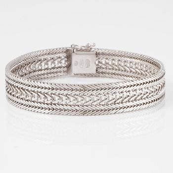 ARMLÄNK, 18K vitguld, Uno A Erre, Italien, importstämplad. Vikt 36 gram.