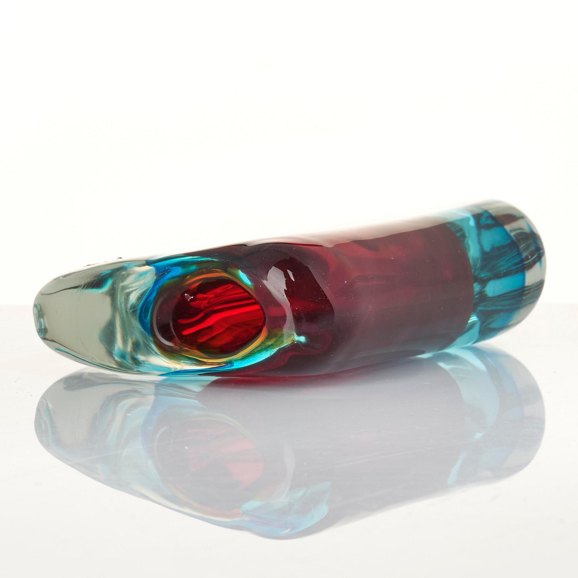 Antonio da Ros, a "Momento" glass vase, Cenedese, Murano, Italy, 1960s.
