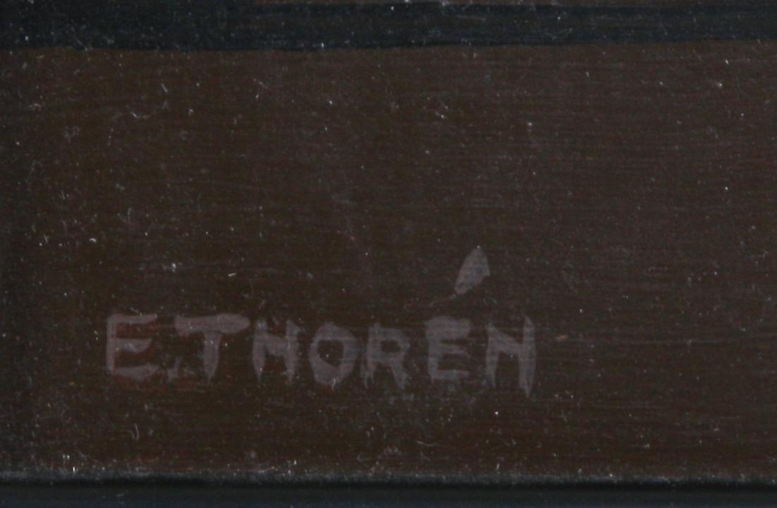ESAIAS THORÉN, olja på pannå, sign.