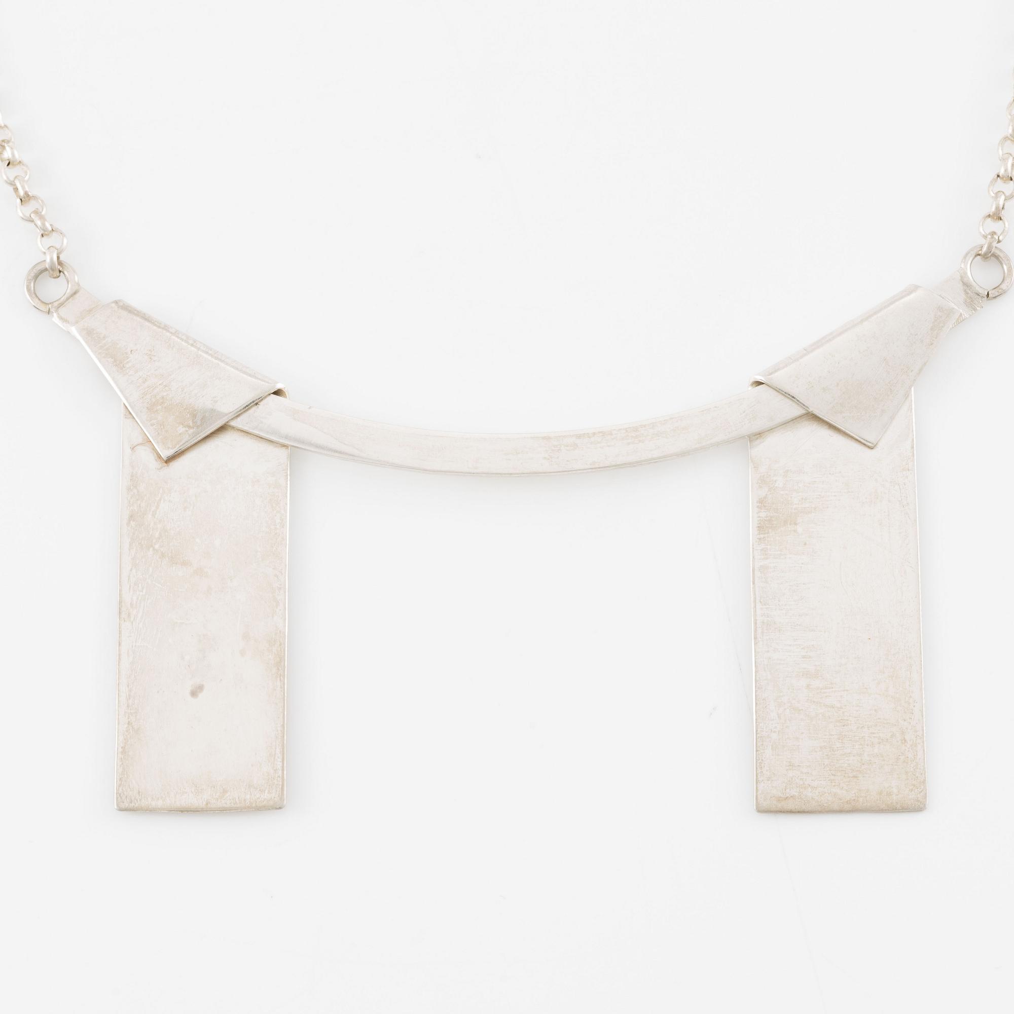 Birger Haglund, collier, sterlingsilver, Stockholm 1984.