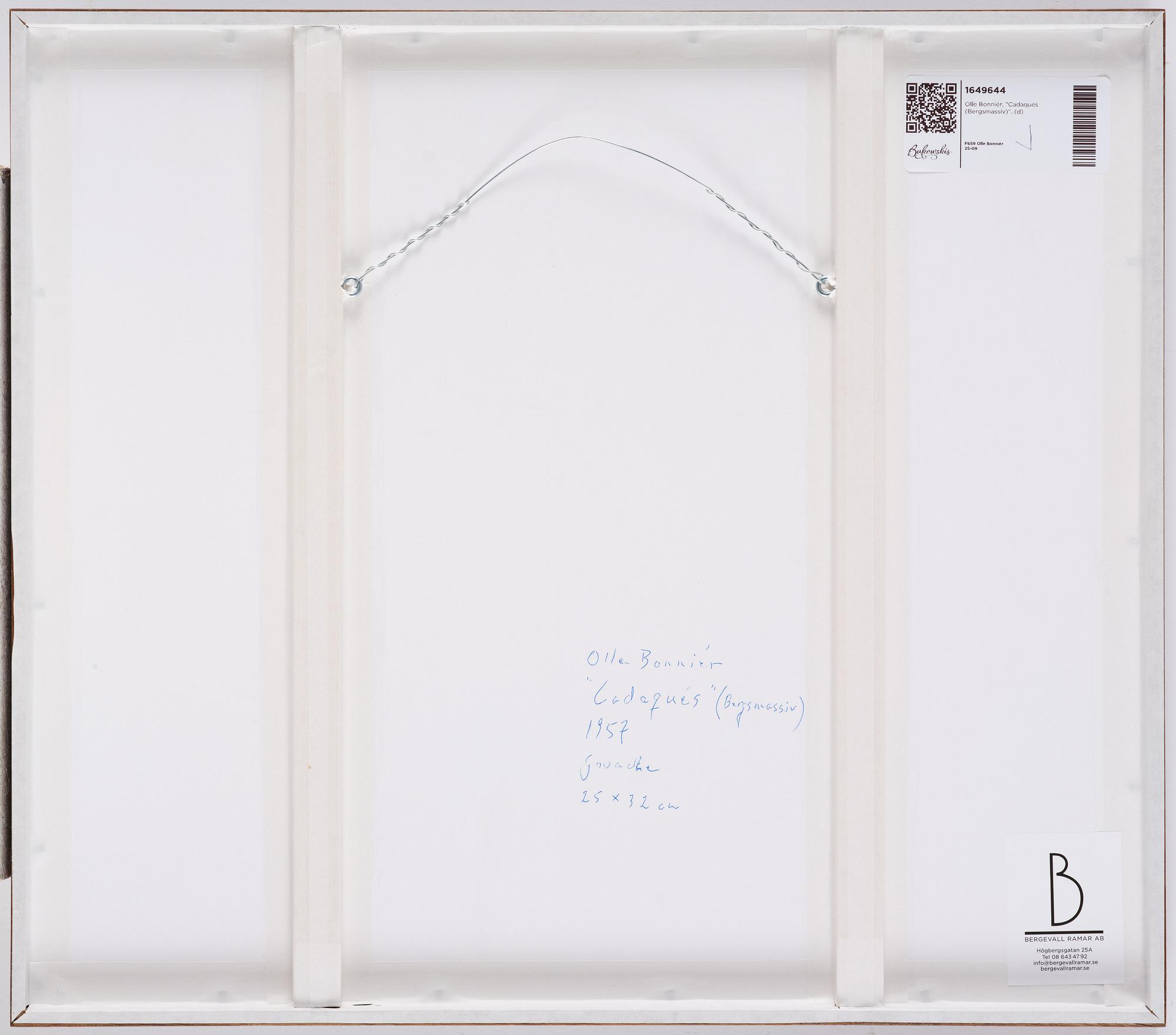 Olle Bonniér, "Cadaqués (Bergsmassiv)".