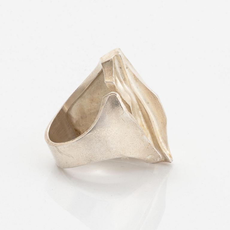 Björn Weckström, ring silver "Erosion", Lapponia.