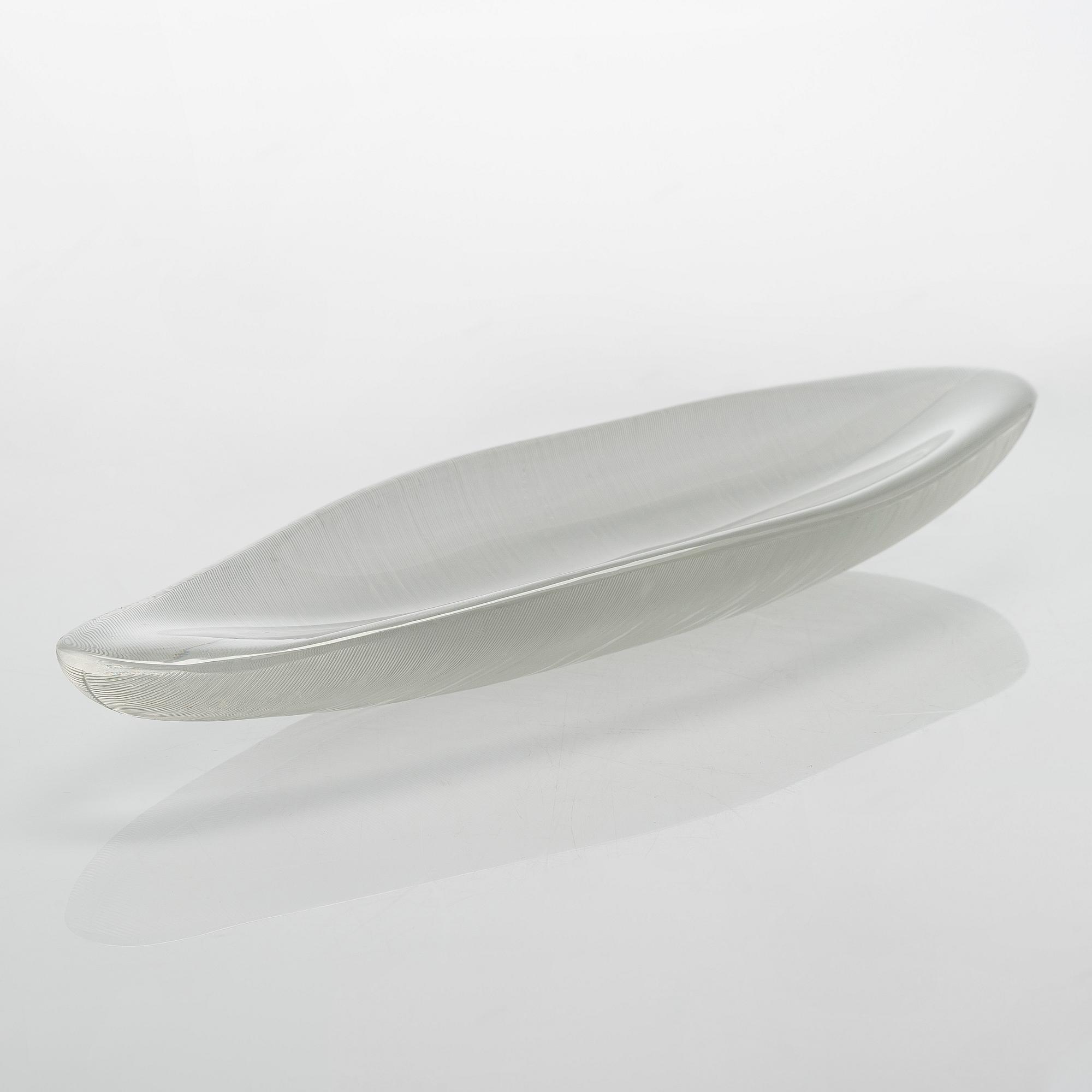 Tapio Wirkkala, a '3869' art object 'Feather' signed Tapio Wirkkala Iittala -55.