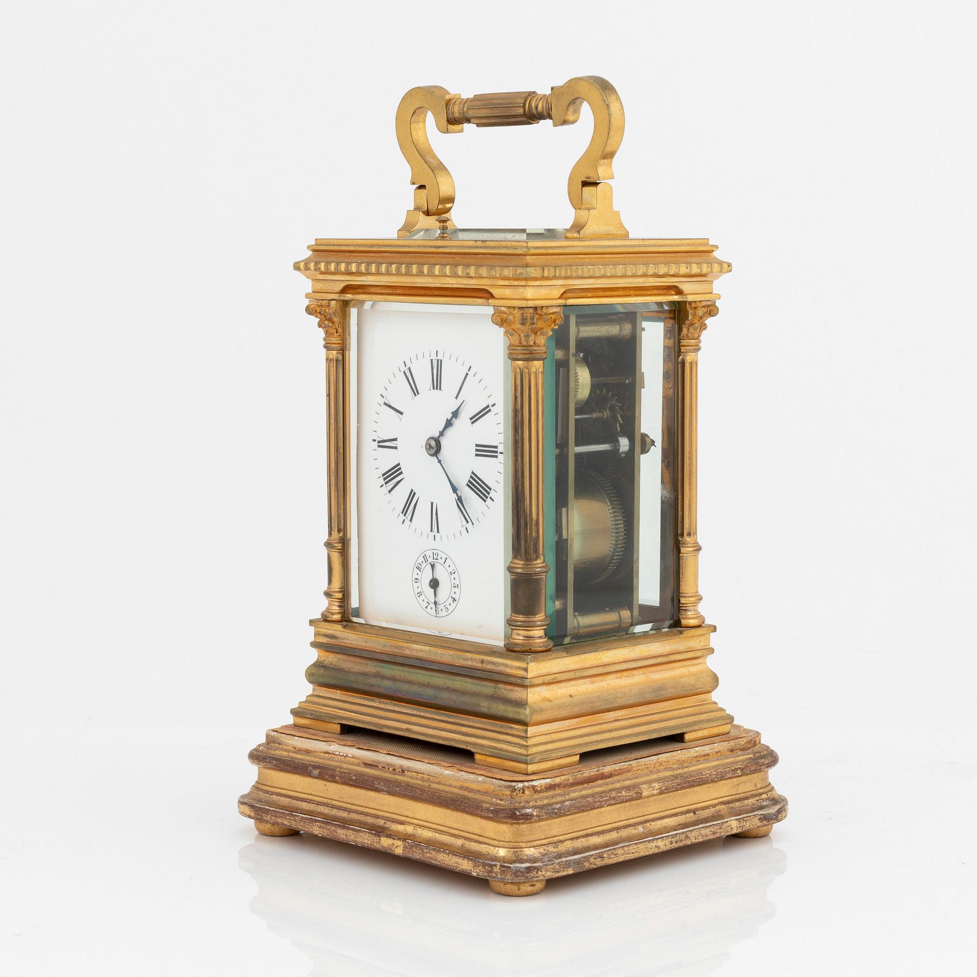 A French carriage clock, early 20th Century.