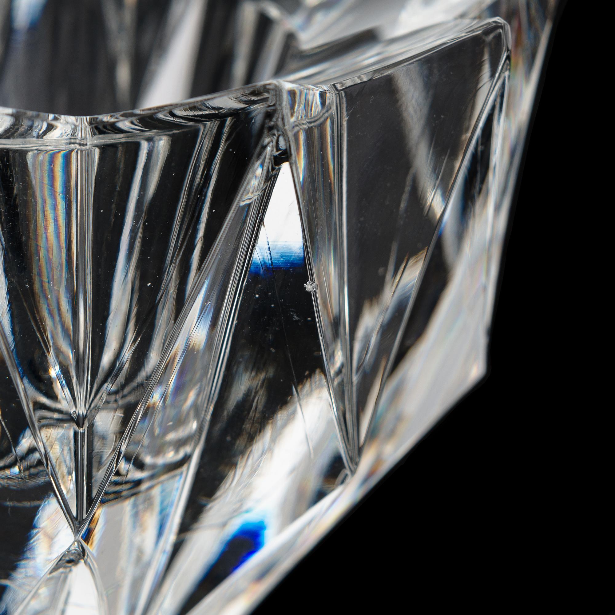 Aimo Okkolin, skål, "Näckros", signerad Aimo Okkolin, Riihimäen Lasi Oy.