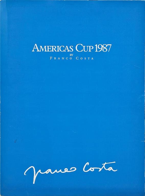 FRANCO COSTA, "Americas Cup 1987", litografier, 4 st.