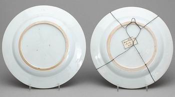 TALLRIKAR, 4 st, porslin, Kina 1700-tal.