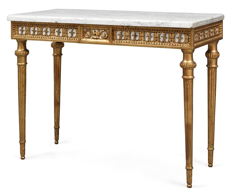 A late Gustavian console table in the manner of P. Ljung.
