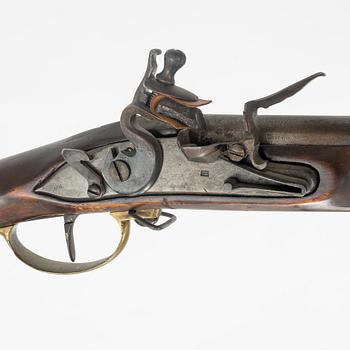 Flintlock rifle, Swedish repair model from the early 19th century.