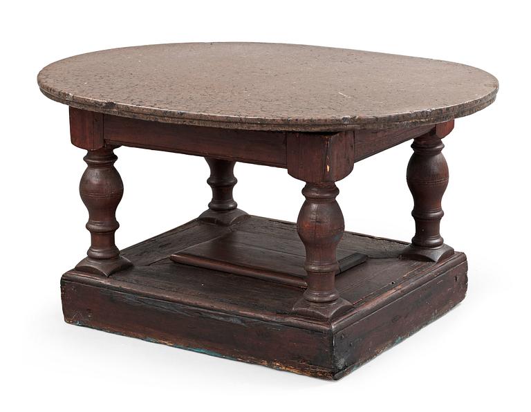 A Swedish Baroque 18th century stone top table.