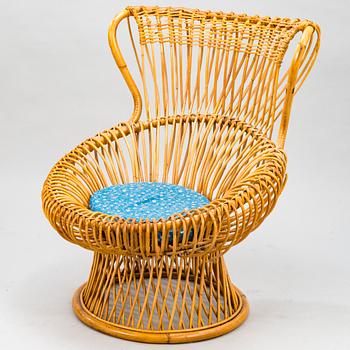 FRANCO ALBINI & GINO COLOMBINI. "Margherita" stol, 1951, rotting, H 90 cm x B 75 cm, D 83 cm, Tillverkare Bonacino.