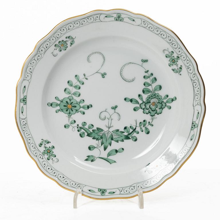 Meissen, Coffee service, 44 pieces, porcelain, “Indisch grün”, 3rd quality.