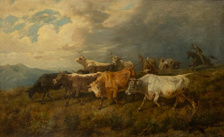 English artistt oil on canvas, signed and dated 1896.