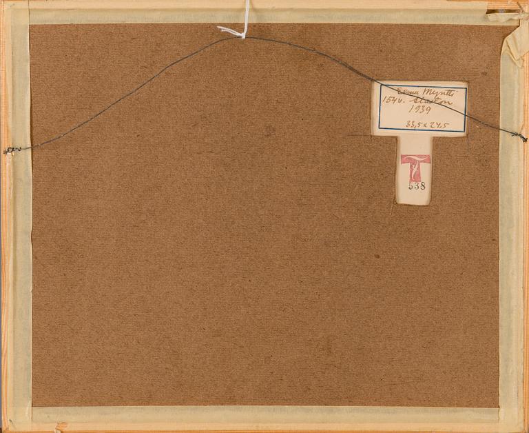 EEMU MYNTTI, akvarell, signerad och daterad bakom 1939.