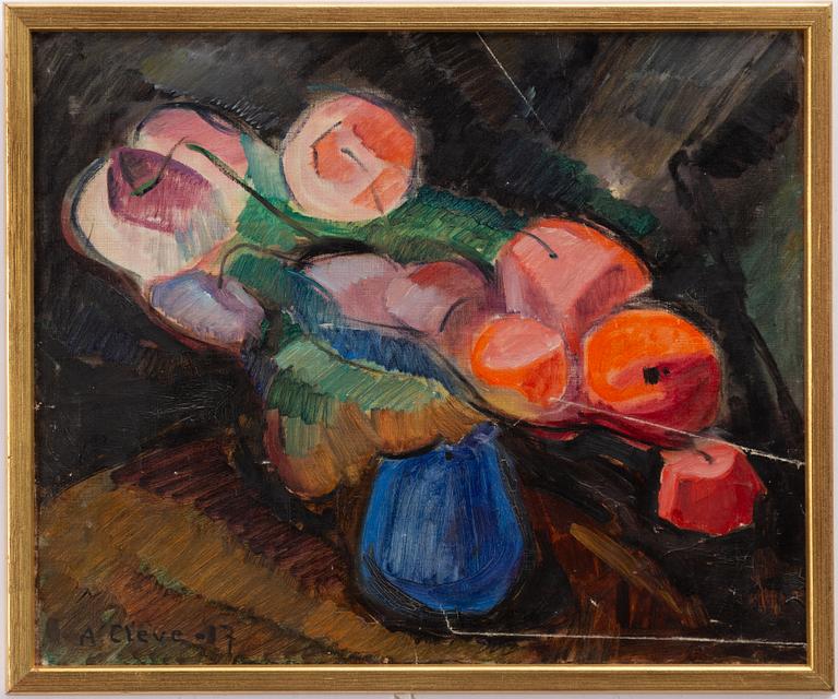 Agnes Cleve, Still life with fruit.