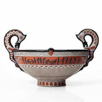 August Malmström, A creamware bowl, Gustavsberg, 1870s.