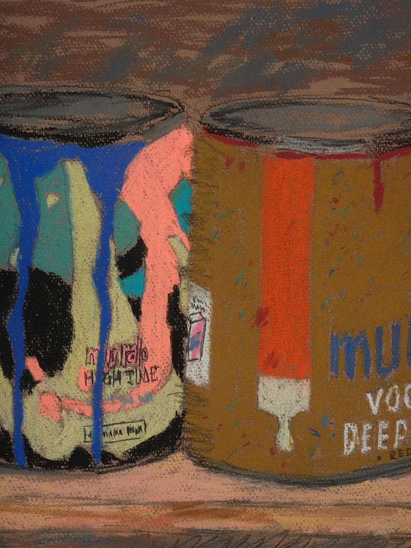 George Segal, "5 Paint Cans on Shelves 1".