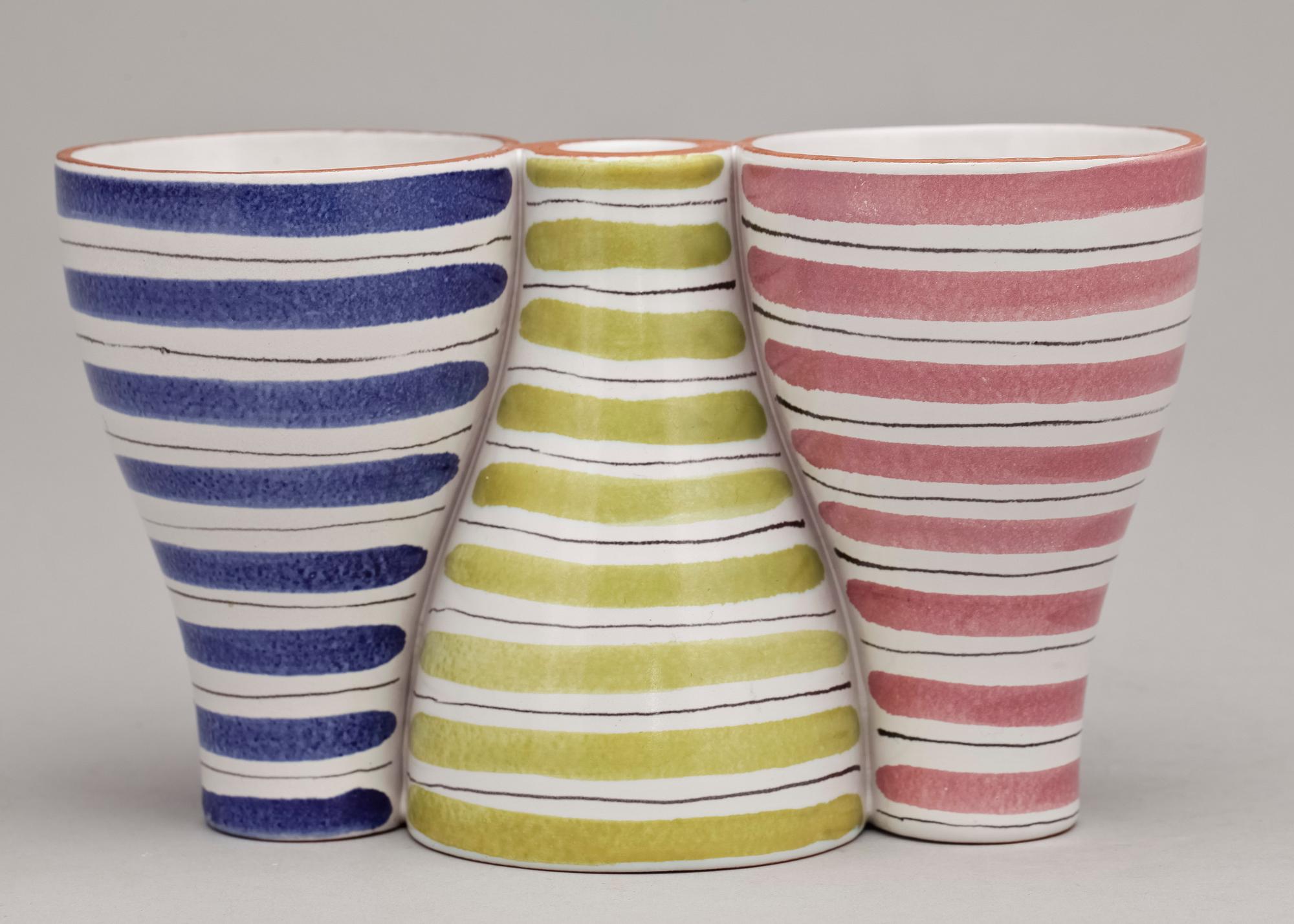 VAS/LJUSSTAKE, fajans "Snurran", Stig Lindberg Gustavsberg.