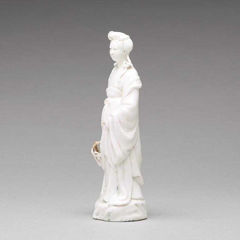 A blanc de chine figure of an elgeant lady, Samson, circa 1900.