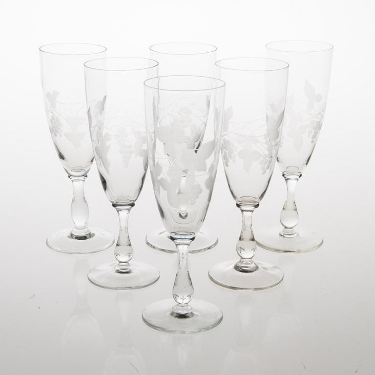 A 35-piece 'Savoy' glasswear, 1940s.