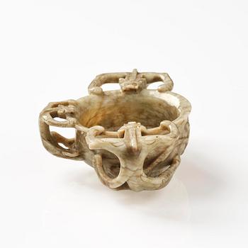 Bägare, jade. Mingdynastin (1368-1644).