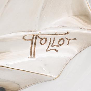 Paul Follot, teservis, försilvrad mässing, art nouveau, Frankrike tidigt 1900-tal.