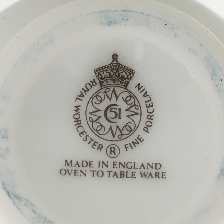 A set of eighteen egg coddlers, Royal Worcester, England, late 20th century.