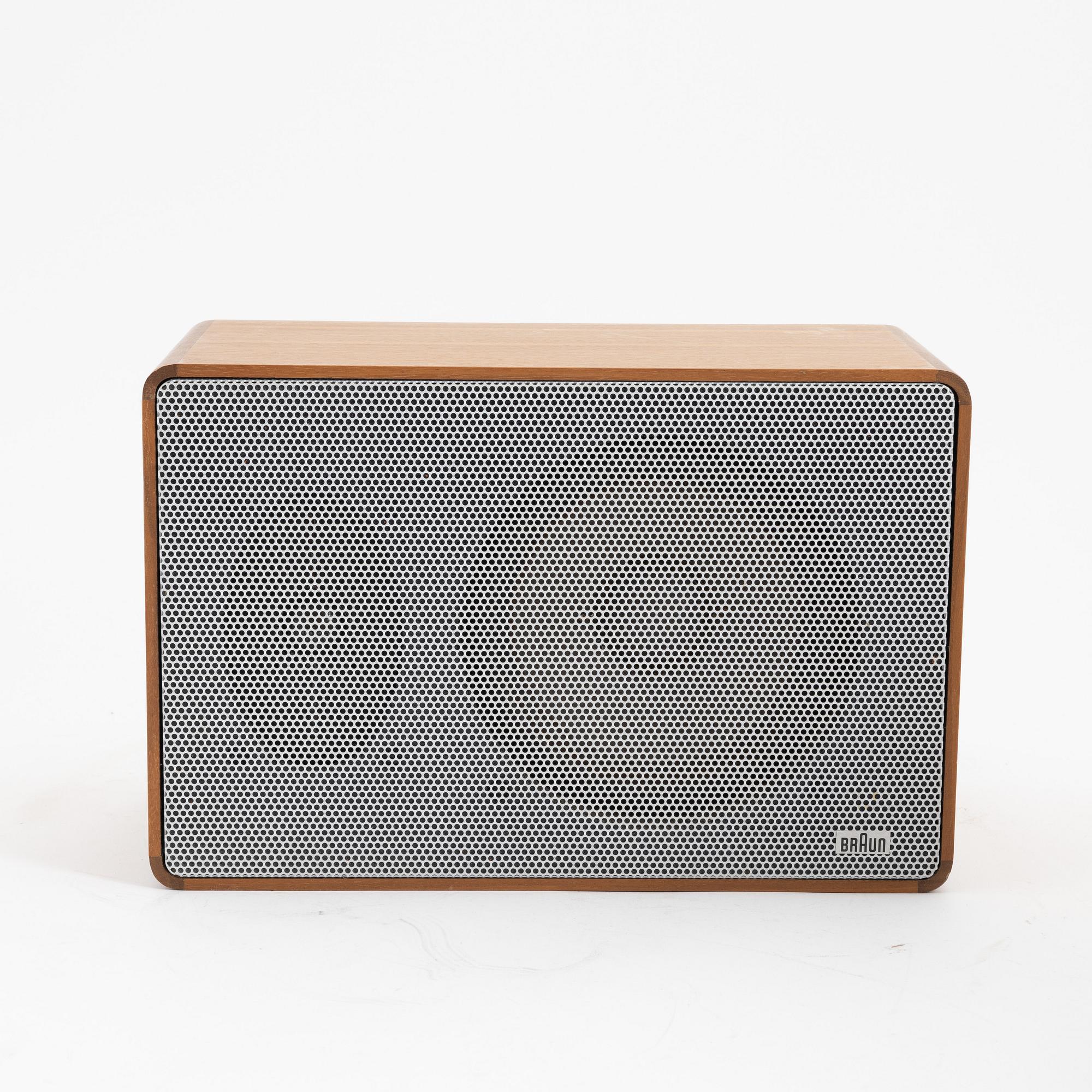 Dieter Rams, högtalare, ett par, modell "L 410", Braun, modellen formgiven 1969.