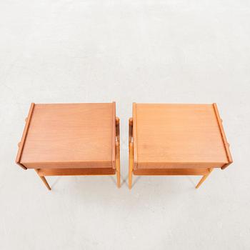 Sängbord ett par 1900-talets mitt Ab Carlström & Co möbelfabrik.