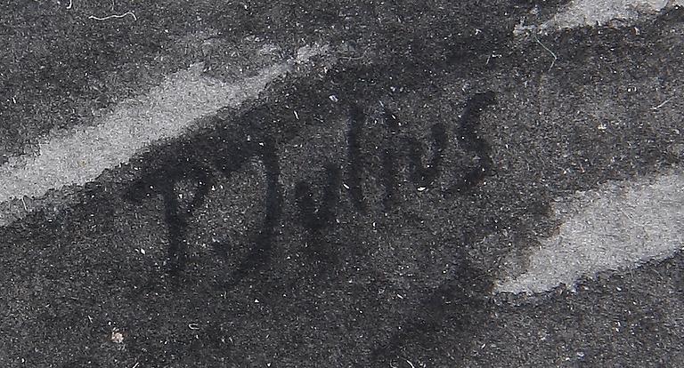 PER JULIUS, akvarell. Sign.