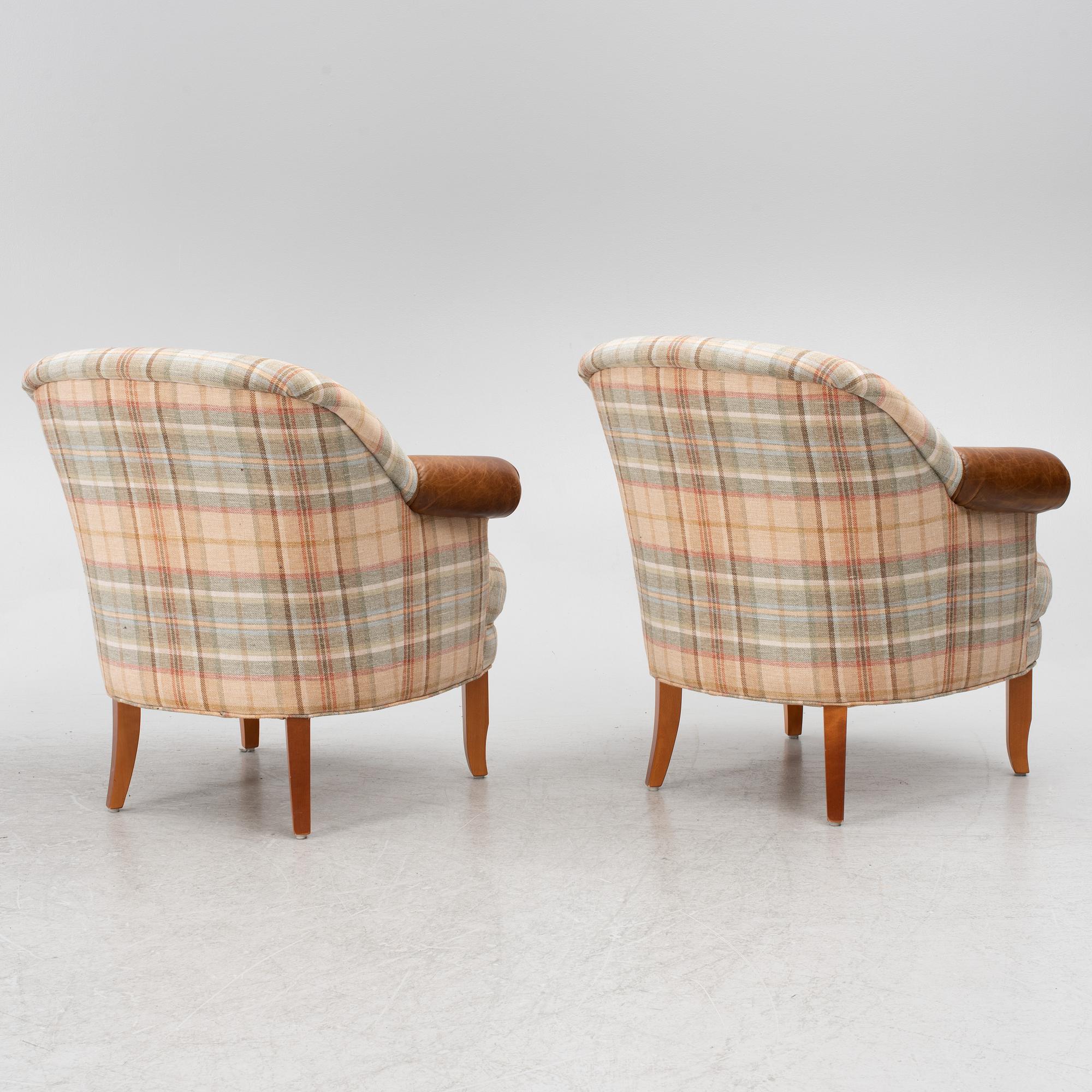 A pair of easy chairs,, Jio furniture, Jönköping, second half of the 20th century.