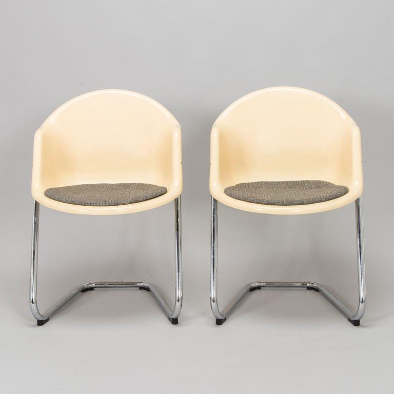 Yrjö Kukkapuro, A set of four 1970s chairs, model 419 for Haimi.