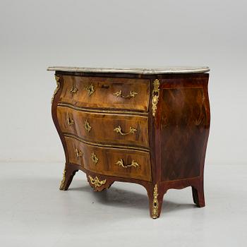 A Rococo commode by Christin Gotthard Willkom, (Stockholm 1763-65).