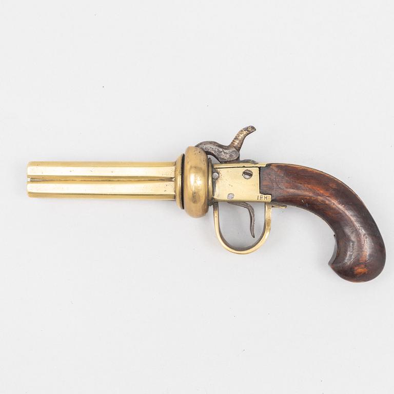 Percussion pistol, Swedish, Johan Engholm (1820-1918).