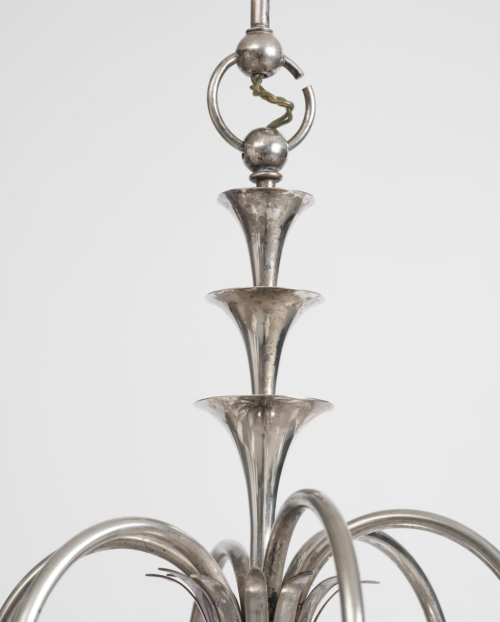 Elis Bergh, a Swedish Grace ceiling lamp, C.G. Hallberg, Stockholm, 1920s.