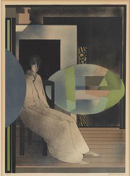 Andre Minaux, "Femme à l'oiseau"/Femme assise.