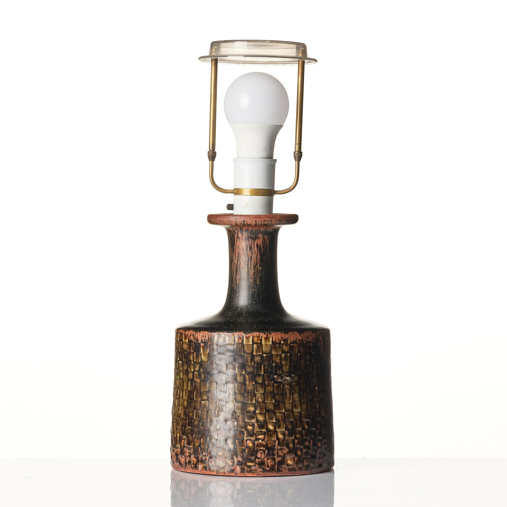 Stig Lindberg, a stoneware table lamp, Gustavsberg Studio 1970.