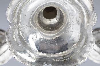 KANDELABRAR, ett par, silver, GEWE, Malmö 1975. Tot vikt ca 1560 gram.