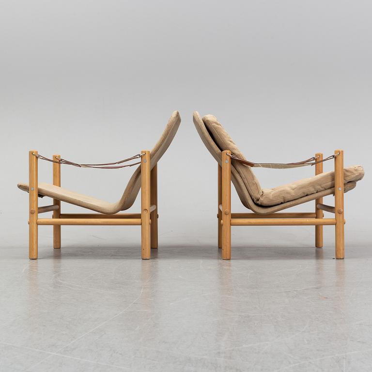 Bror Boije, a pair of 'Junker' armchairs for Dux, 1970's.