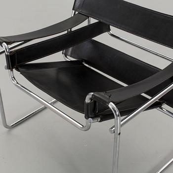 MARCEL BREUER, fåtölj, "Wassily chair", Gavina, 1970/80-tal.