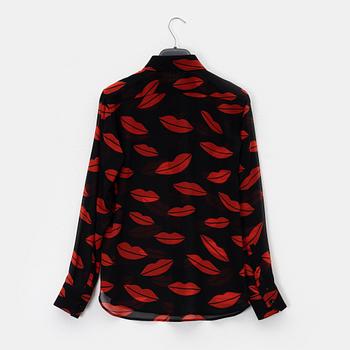 Saint Laurent, a silk blouse, size 36 cm.