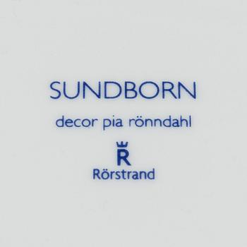 PIA RÖNNDAL, mat- samt kaffeservis, 110 delar, porslin. "Sundborn", Rörstrand.