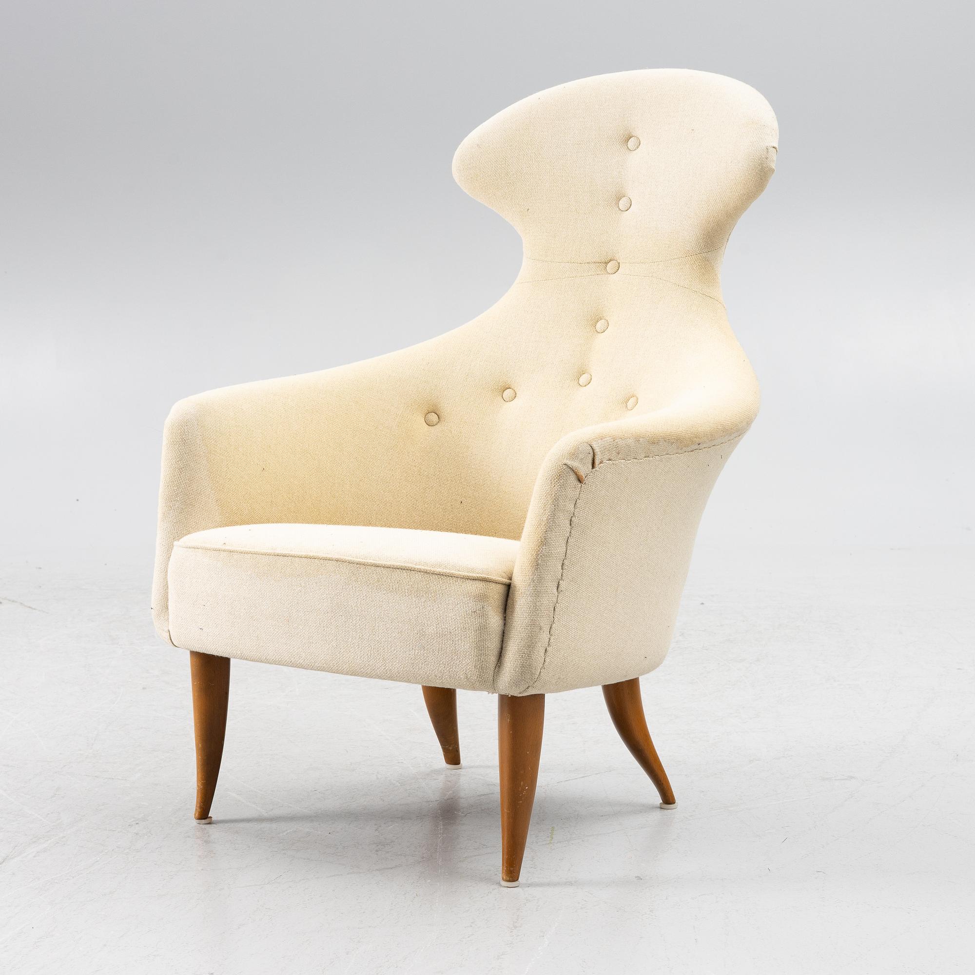 Kerstin Hörlin Holmqvist, armchair, "Stora Eva" from the series "Paradiset", Triva, Nordiska Kompaniet, mid-20th century.