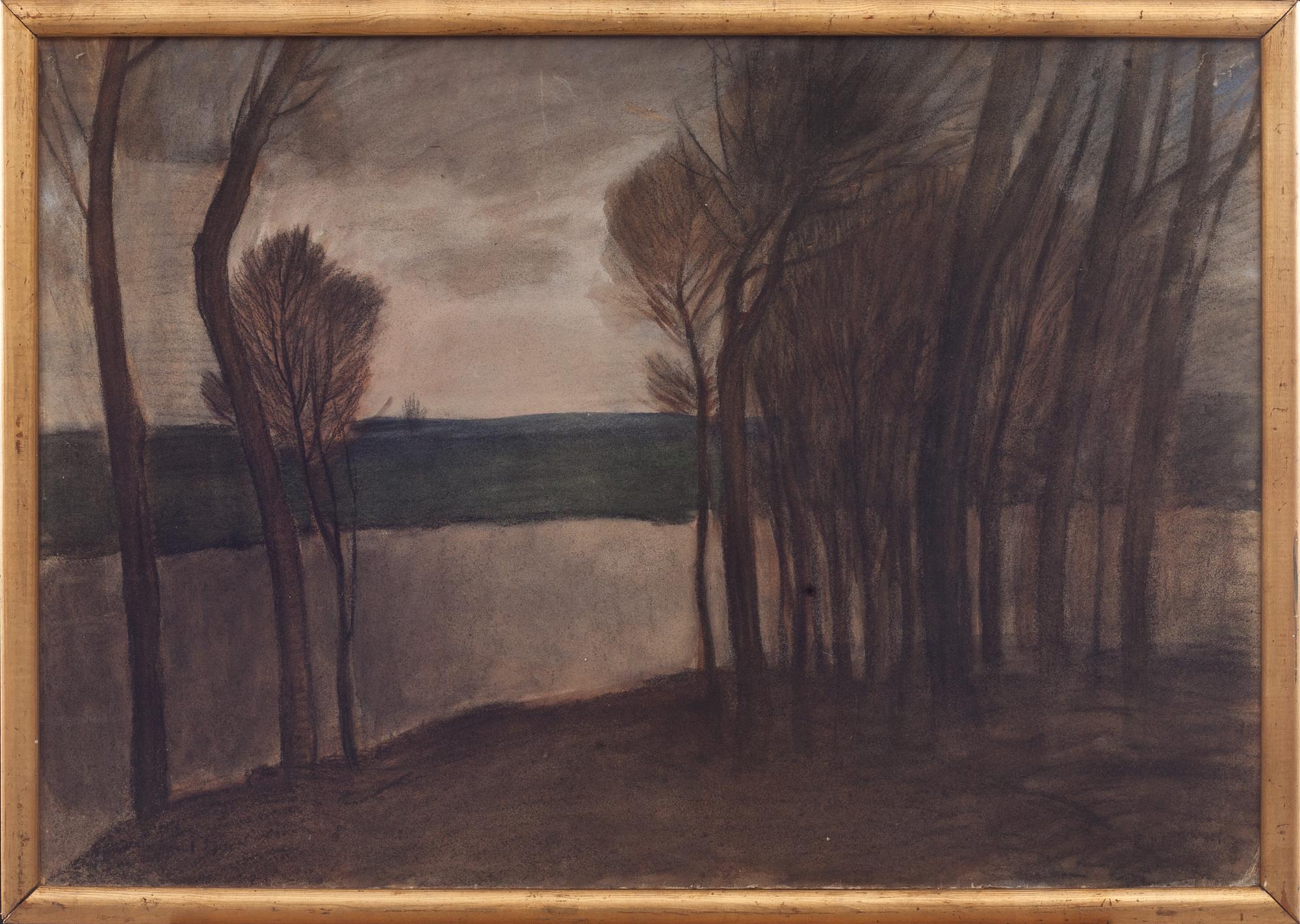 ERNST NORLIND, pastell på papper. Signerad.