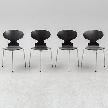 ARNE JACOBSEN, stolar, 4 st, "Myran", Fritz Hansen, Danmark, 1971.