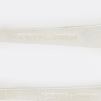 Jacob Ängman, a 'Rosenholm' silver flat wear set, 93 pieces, GAB, Eskilstuna, Sweden, 1978-81.