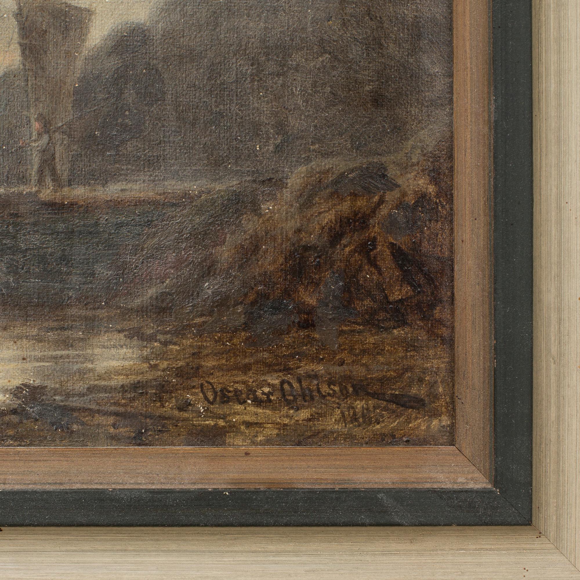 OSCAR OHLSON, oil on canvas, signed.